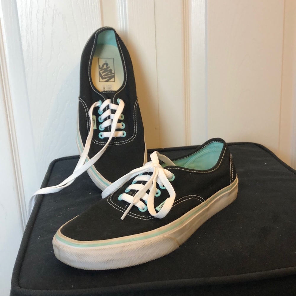 Black Vans with teal detailing!